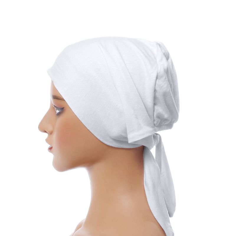 Headscarves For Both Men And Women Two Tail Cap Muslim Turban Cap Solid Color Pullover Cap Fashion Trends Hot-selling_voghion.com