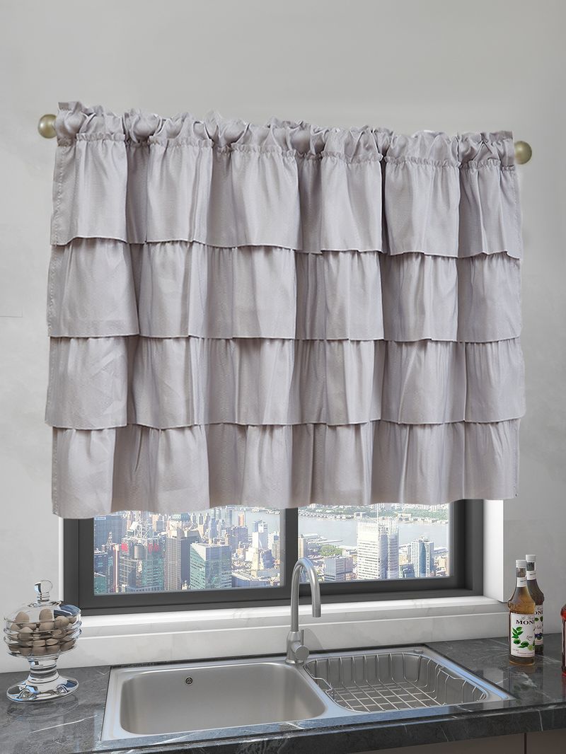 Cortinas semitransparentes modernas – cortinas de poliéster com babados para sala de estar (forro 100% blackout opcional, sem necessidade de furação, branco/prata/verde)_voghion.com