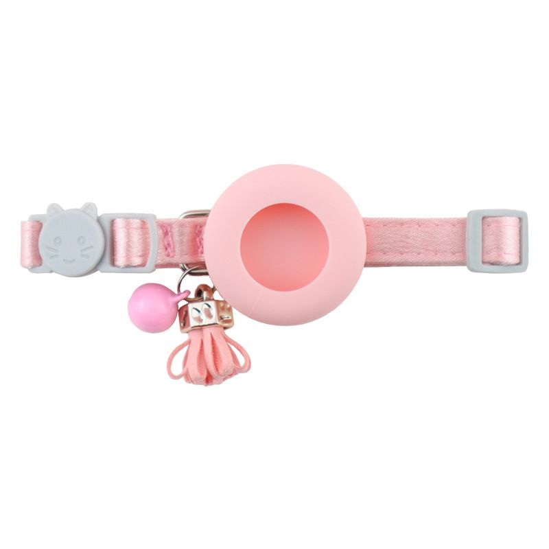 Localizzatore protettivo Airtag Special GPS Custodia in silicone e pelle Collare per animali domestici Copricollo_voghion.com