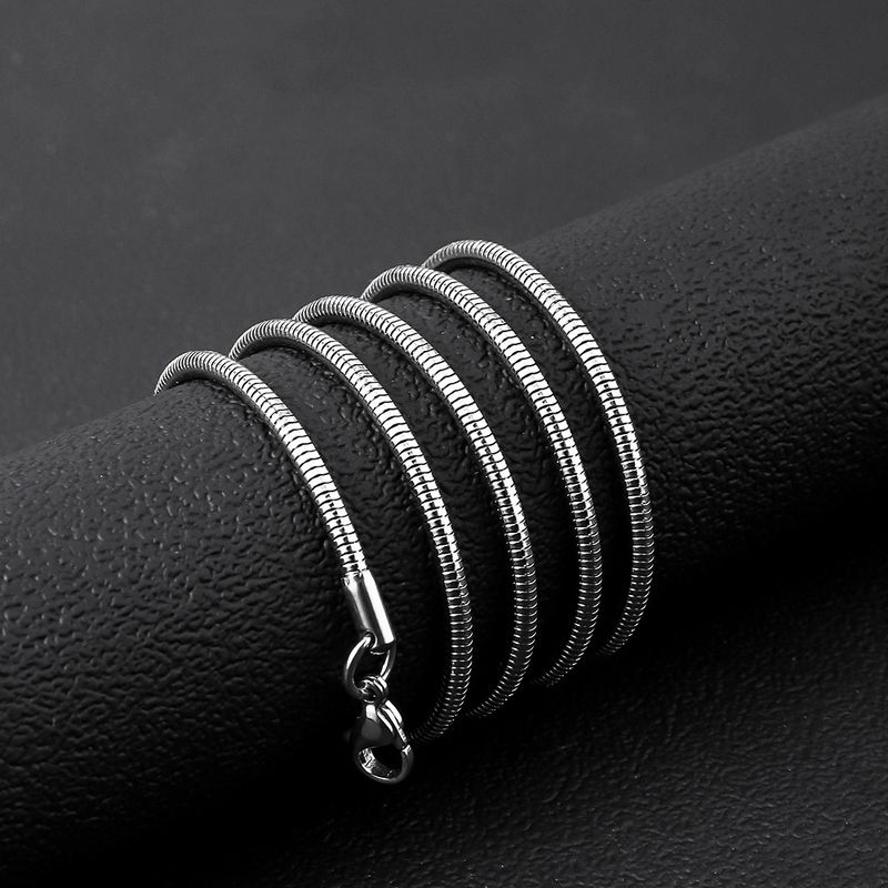Titanium Non-Fading Snake Bone Men's Necklace Hip Hop Cuban Stainless Steel Sweater Clavicle Chain_voghion.com