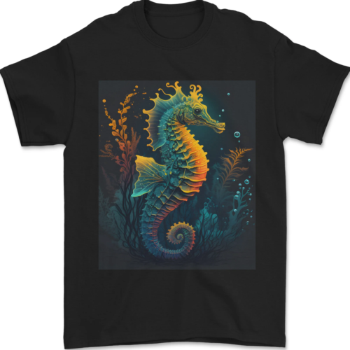 T-shirt homme hippocampes colorés 100% coton_voghion.com