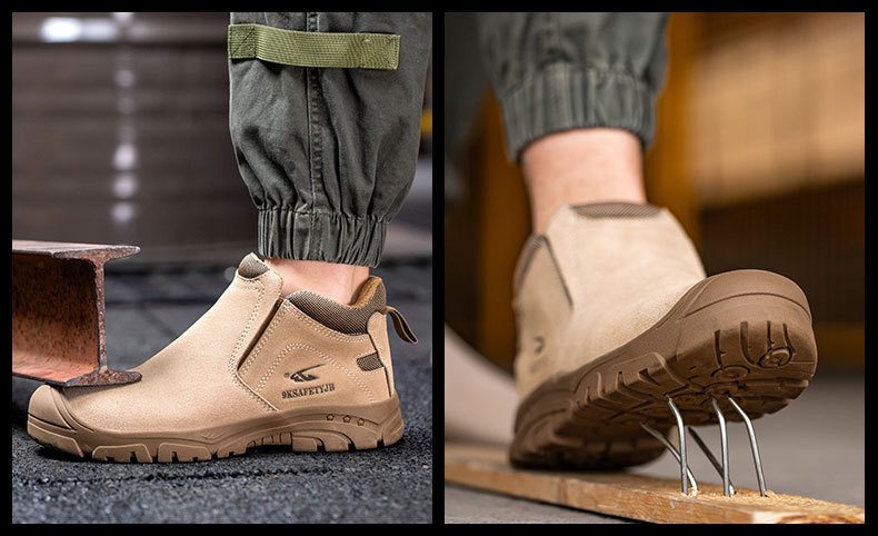 Bottes de travail de randonnée pour hommes, bottes tactiques légères à enfiler, imperméables, militaires d'extérieur, chaussures de sécurité antidérapantes_voghion.com