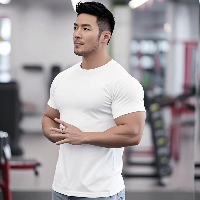 Sport pour hommes, loisirs, course à pied, fitness, entraînement en salle de sport, velours double face, couleur unie, plaque légère, sans épaule_voghion.com