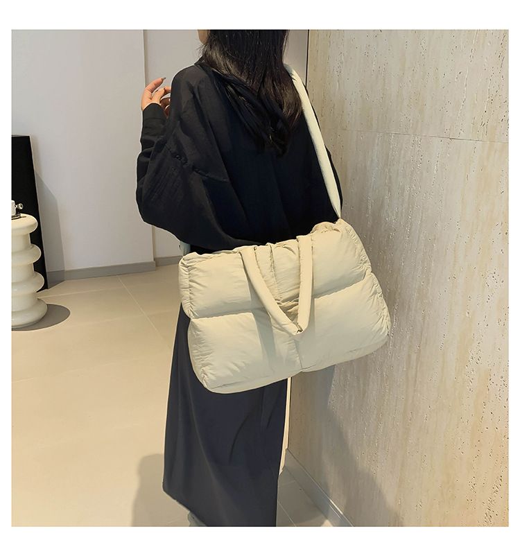 Cotton Bag Down Bag Female Large Capacity Leisure Tote Bag Ladies Commuter Shoulder Bag_voghion.com