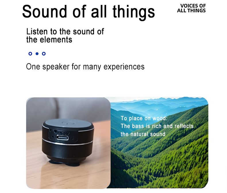 Bone Conduction Stereo Audio With Vibration Smaller Digital TWS Wireless Speakers Mini Portable Metal Speaker Drop_voghion.com