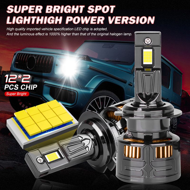 Lampadina per fari auto Dualision H7 Canbus H4 H1 H8 H11 9005 HB3 9006 HB4 9012 Hir2 300W 9084 CSP 6000K LED per auto_voghion.com