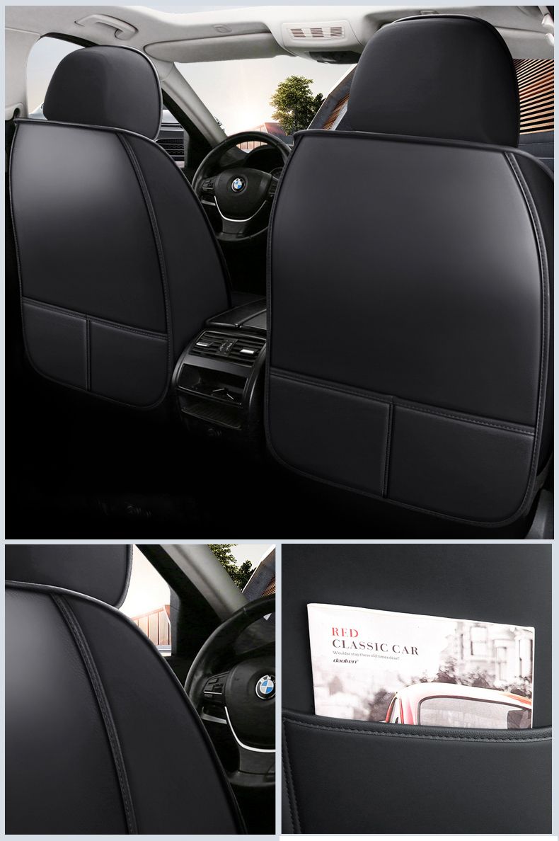 Set completo di coprisedili per auto in pelle traspirante, compatibili con la maggior parte dei veicoli, auto_voghion.com