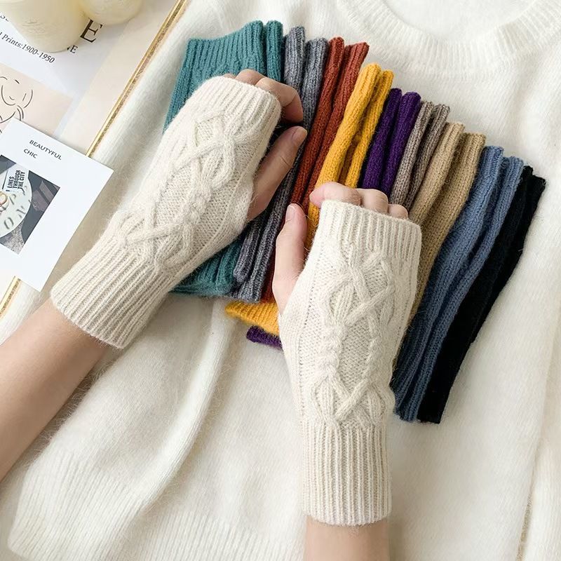 Scaldapolsi corti in maglia con cavo touch screen, autunno inverno, nuovi da donna, alla moda, caldi, senza dita_voghion.com