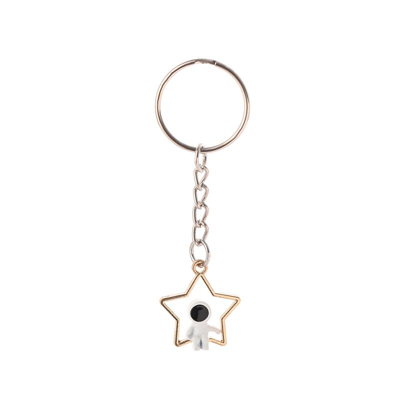 Portachiavi creativo con ciondolo per borsa, coppia, fidanzata, a forma di astronauta e stella lunare_voghion.com