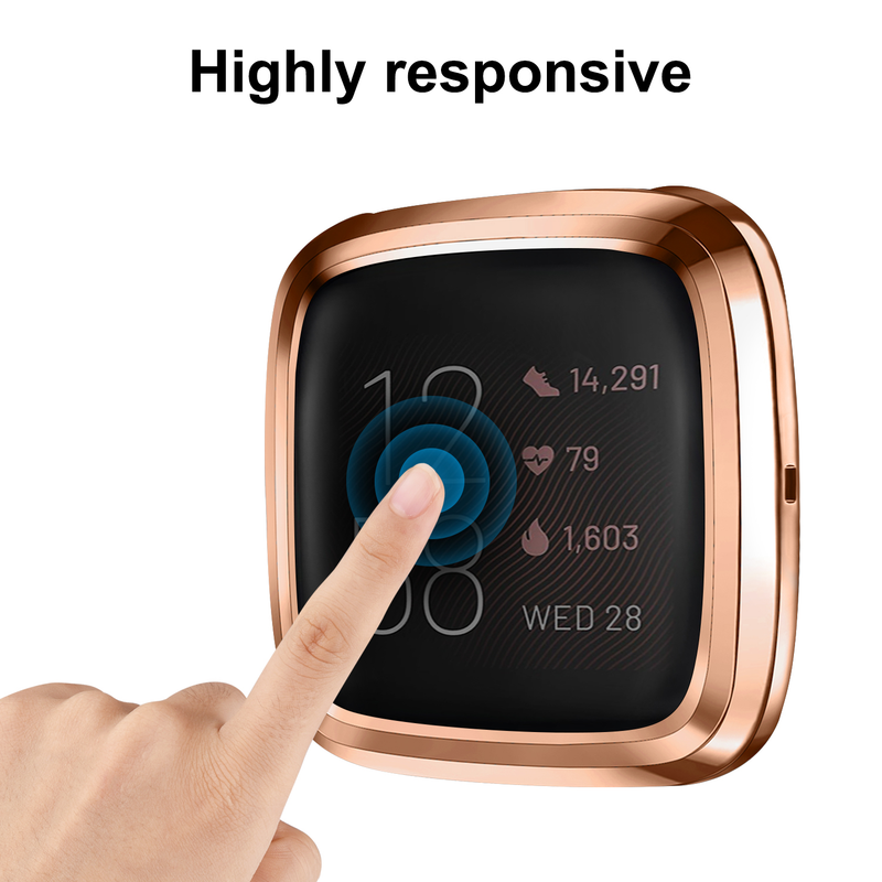 Screen Protector Case For Fitbit Versa 2 Versa 3 Versa Lite 7 Colors TPU Soft Cover Smart Watch Case Scratch-resistant Accessory_voghion.com