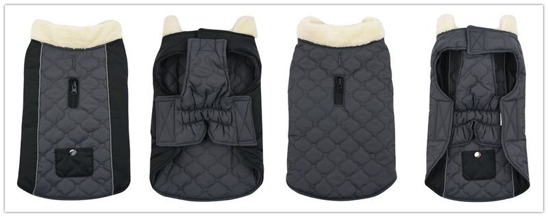 Pocket new pet clothes autumn and winter dog clothes vest cotton coat double sided wearable dog clothes coat clothing_voghion.com