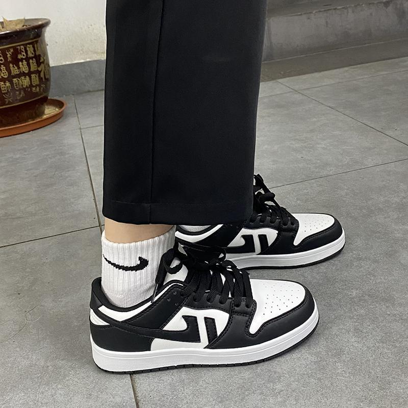 Black And White Panda Net Red Sneakers Casual Couple Shoes Low Top Breathable sports men's shoes Student women's shoes one drop_voghion.com