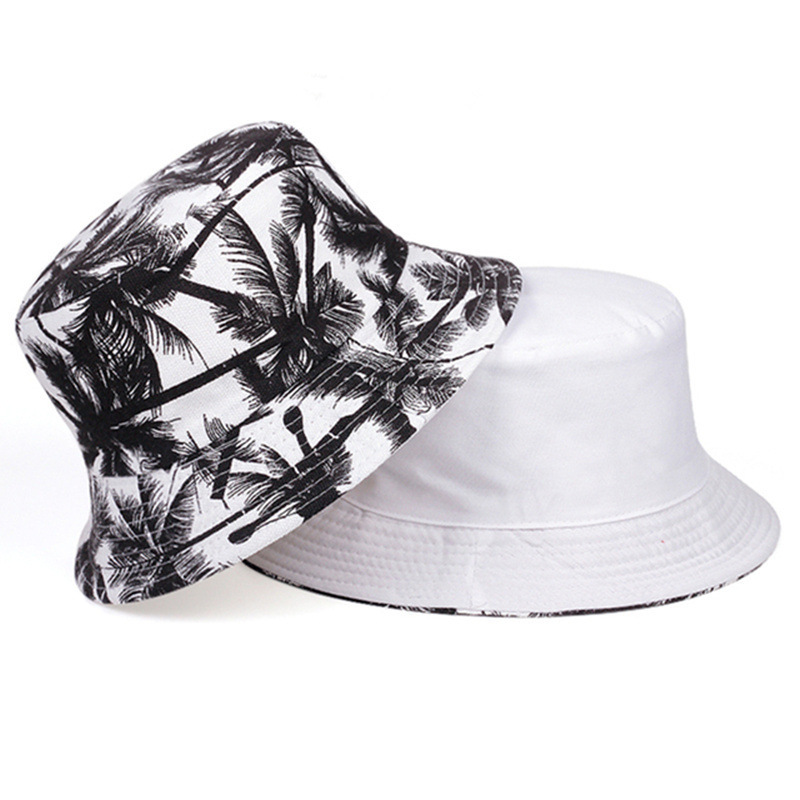 Pescatore bifacciale con albero di cocco per uomo e donna Protezione solare estiva Versione coreana Moda studentesca Tendenza casual_voghion.com