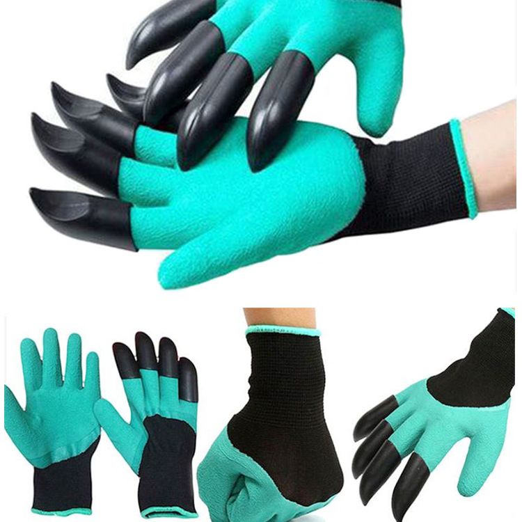 Trädgårdsgrävningshandskar Trädgårdshandskar klor Garden GenieGloves Hett säljande trädgårdsredskap_voghion.com