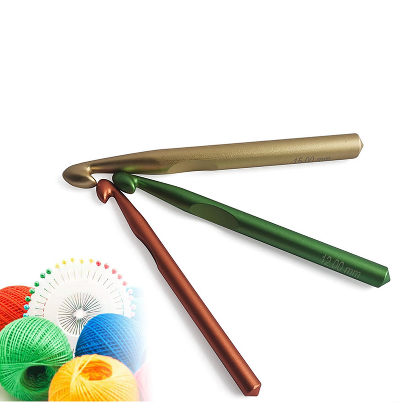 Knitting tools sweater needles coarse aluminum oxide frosted crochet needles laser engraving_voghion.com