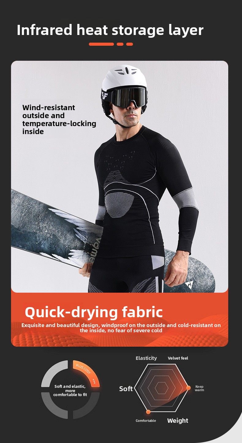 2025 Ski Quick-Dry Suit Extremely Cold Compression Base Layer Sports Men's Thermal Functional Underwear Autumn Winter_voghion.com