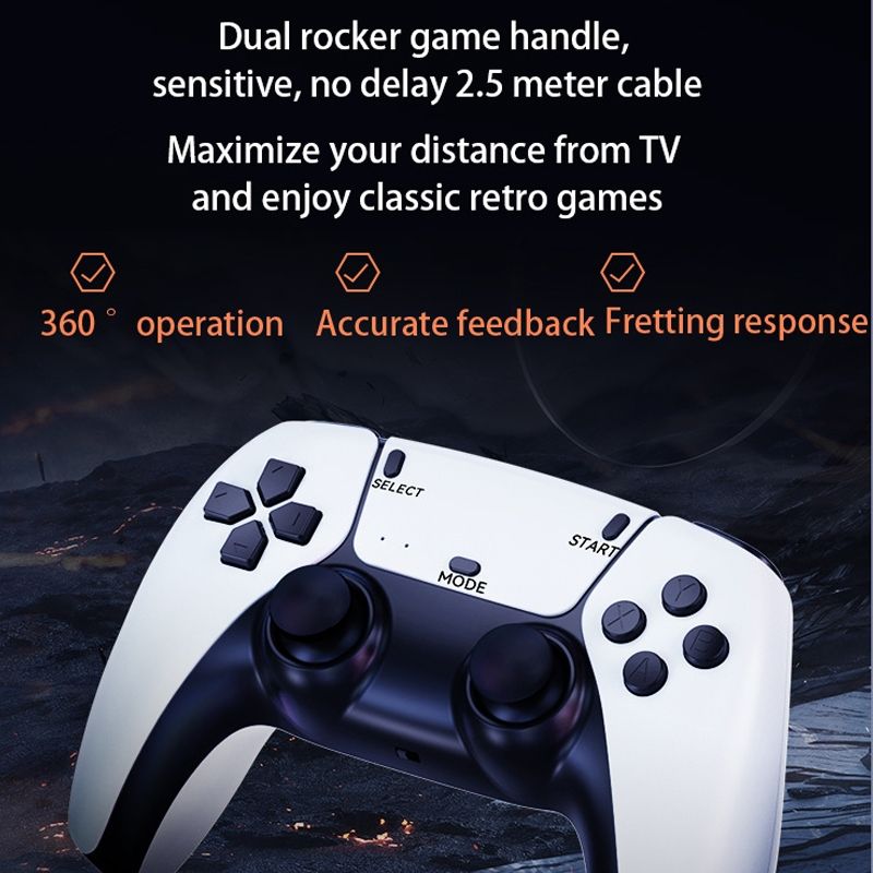 M8 Pro Y3Lite U8 Plus per PS1 doppio gamepad wireless 2.4G (bianco)_voghion.com