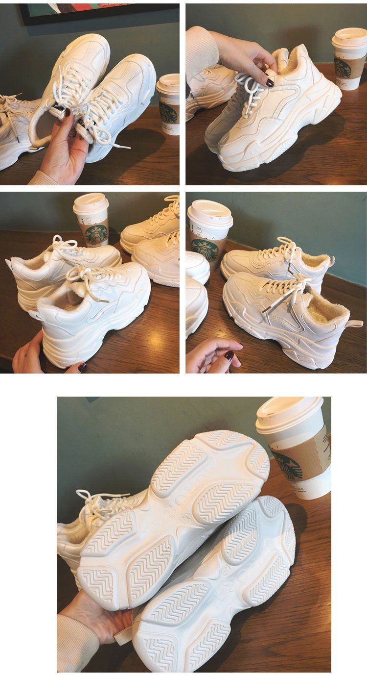 Scarpe da papà per studentesse scarpe da donna con suola spessa scarpe sportive in stile trendy più scarpe bianche in velluto che aumentano l'altezza_voghion.com