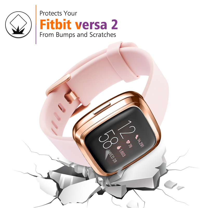 Screen Protector Case For Fitbit Versa 2 Versa 3 Versa Lite 7 Colors TPU Soft Cover Smart Watch Case Scratch-resistant Accessory_voghion.com