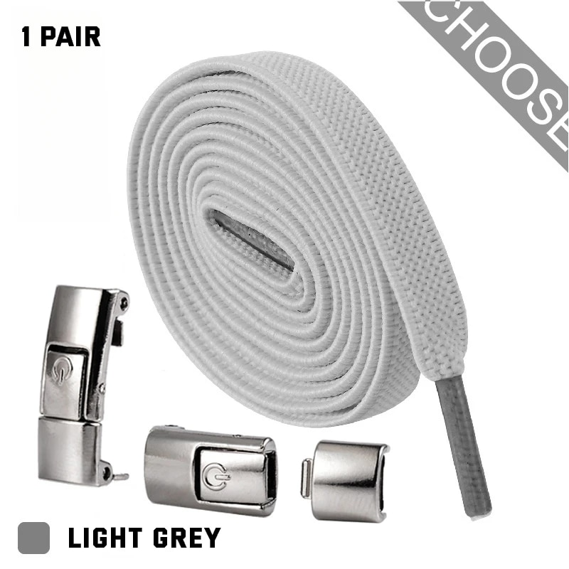Nuovi Lacci Press Lock senza lacci Lacci elastici Sneaker 8MM Lacci piatti allargati senza lacci Lacci per scarpe per bambini per adulti per_voghion.com