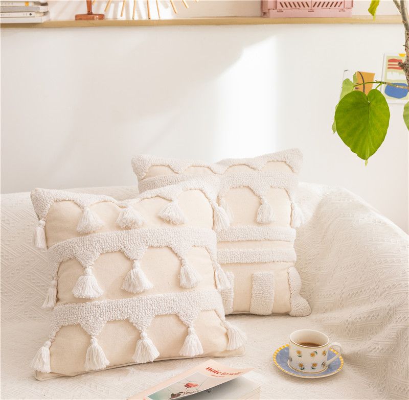 Copricuscino per divano con ricamo geometrico in velluto tridimensionale in stile nordico, decorazione per la casa, federa con ricamo trapuntato_voghion.com