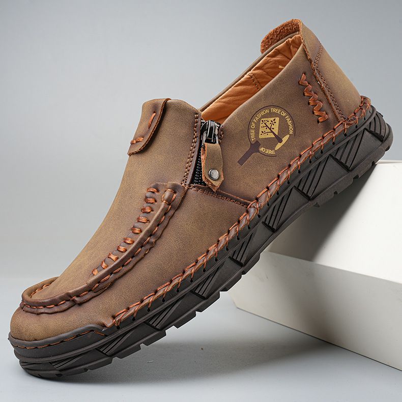 Herren-Loafer aus Leder im britischen Stil, große Größe, genäht, lässig, zum Hineinschlüpfen, Autofahrerschuhe_voghion.com