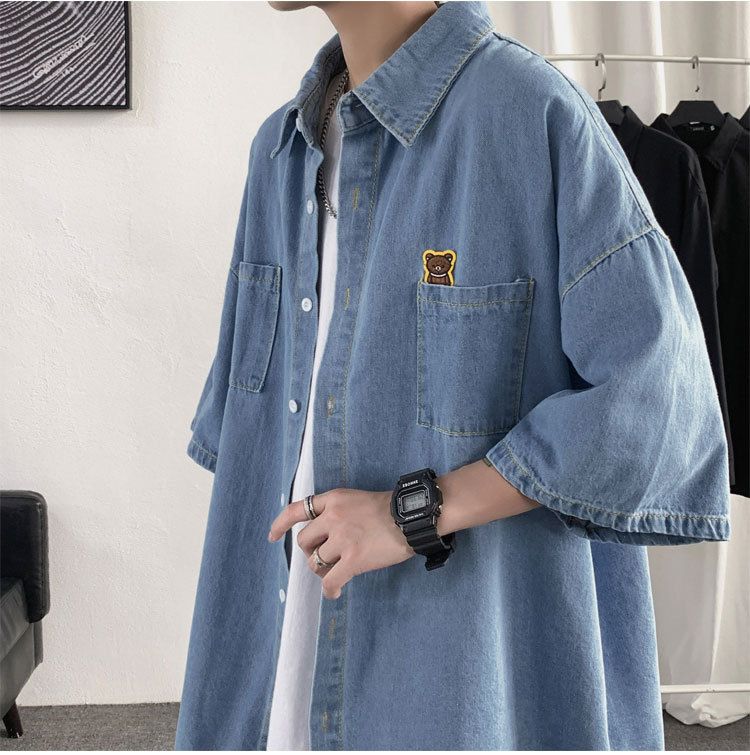 Herrenbekleidung Nischendesign Lässige, lockere Jacke mit halben Ärmeln_voghion.com