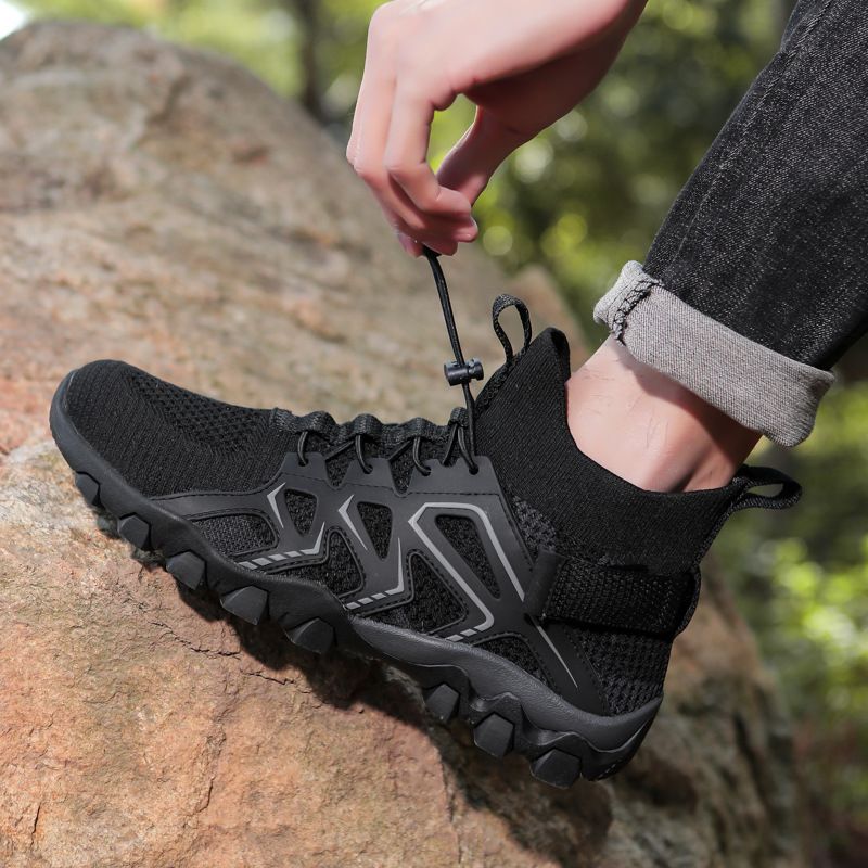 Nieuwe sport outdoor ademende wandelschoenen heren en dames wandelschoenen hoge top casual reisschoenen buitenlandse handel ademend antislip_voghion.com