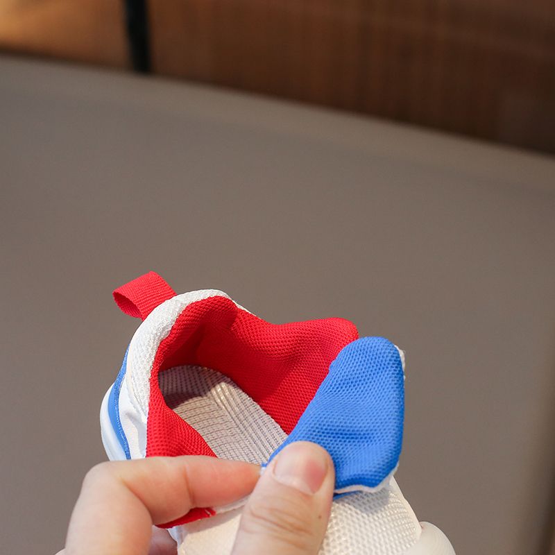 Scarpe da passeggio per bambini e bambine, in rete rossa, traspiranti, morbide, blu, alla moda, antiscivolo, sandali da ginnastica per bambini_voghion.com