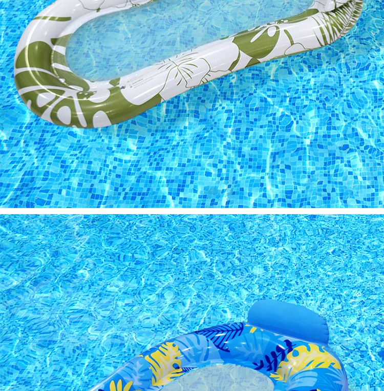 Inflatable Pool Lounge Chair With Armrests & Mesh Seat - Floating Water Hammock For Swimming Beach & Lake (Quick-Dry Heavy-Duty PVC Portable Design)_voghion.com