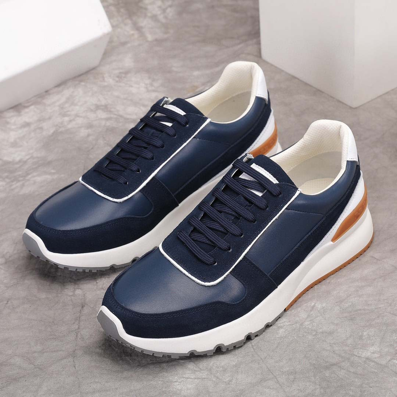 Aiguhua Board Trendy Brand Rindsleder Echtleder Friseur Dicke Sohle Single Dad Sportschuhe Herren_voghion.com