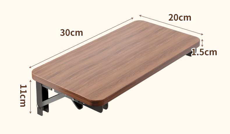 Modern Foldable Bedside Table - Solid Wood Finish Nightstand With Storage Shelf For Bedroom (Walnut/Natural Wood)_voghion.com