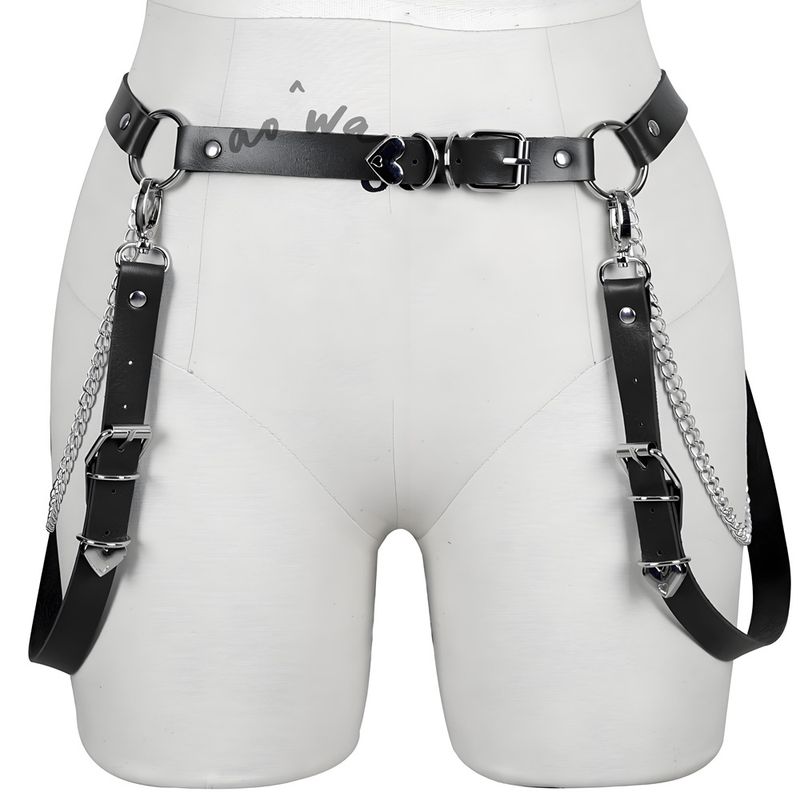 Harajuku Fashion Dark Lolita Mädchen Punk Gothic Dekoration JK Taille Kette Strap Strumpfband_voghion.com