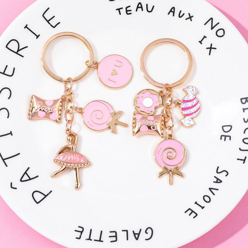Heißer Verkauf Charming Rosa Ballerina Keychain Nette Metall Auto & Tasche Anhänger Geschenk_voghion.com