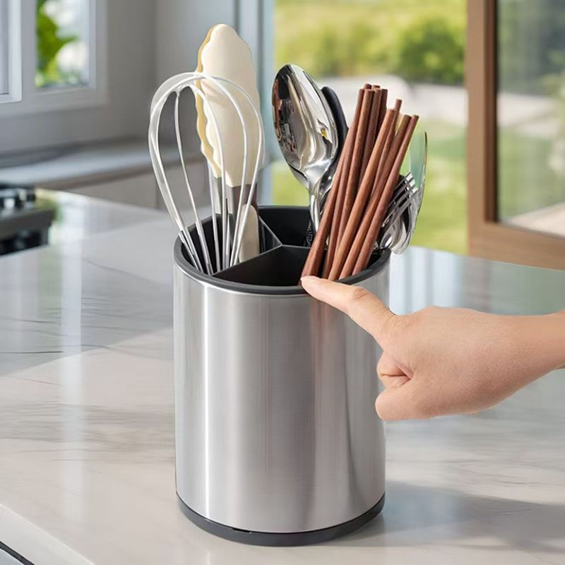 Portaposate in acciaio inossidabile per stoviglie domestiche, scolapiatti, portaoggetti per cucchiai, organizer da cucina_voghion.com