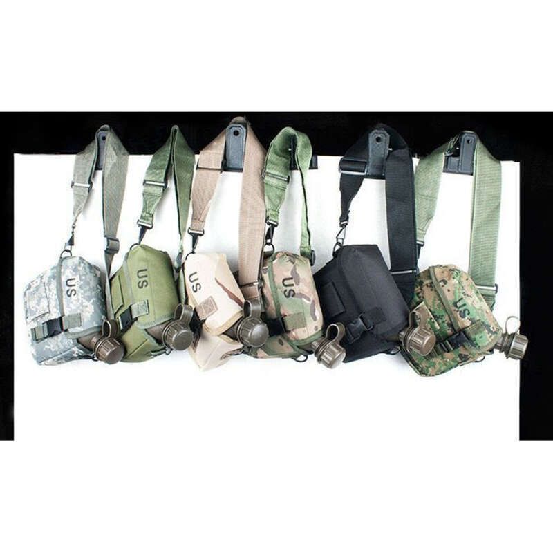 【Verzameld door 3756 mensen】 American Camouflage Tactics US Vierkante Waterfles Enkele Schouder Crossbody Draagbare Multi_voghion.com