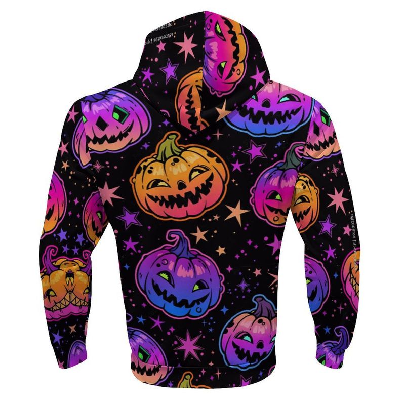 2024 Herbst und Winter Halloween 3D-gedrucktes Kürbiskopfelement Kapuzenpullover Lässiges Sweatshirt Herrenoberteil_voghion.com
