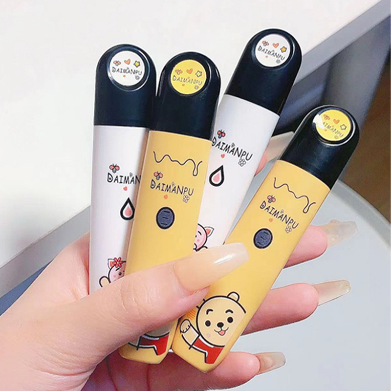 Specchio simpatico orso smalto per labbra lucidalabbra acquoso rossetto liquido gelatinoso trasparente a lunga tenuta impermeabile Womon Beau gloss stick_voghion.com