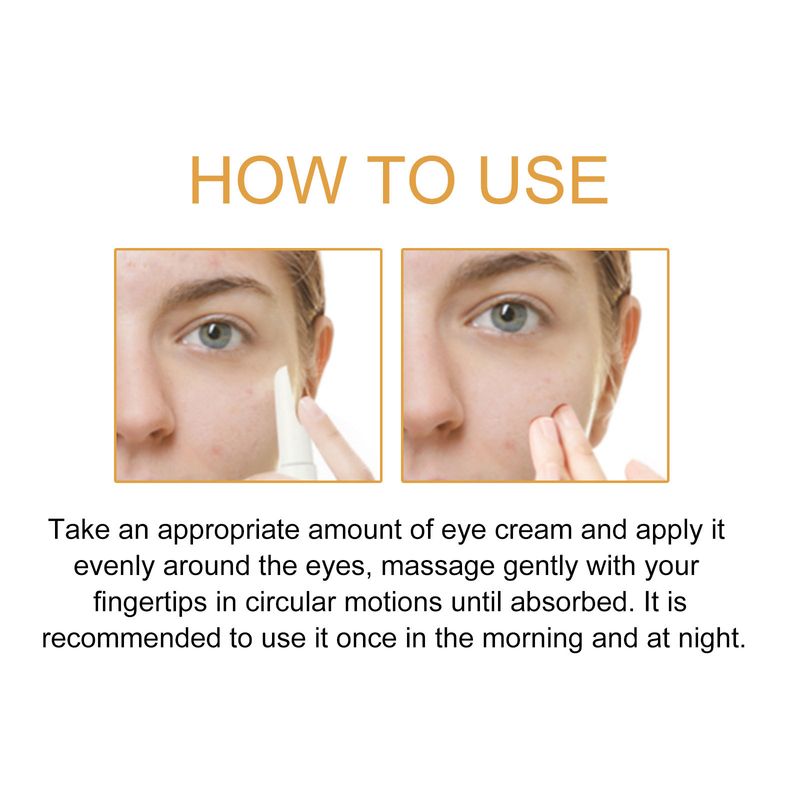 Turmeric Whitening Instant Wrinkle Remover Anti Dark Circle Fade Fine Line Brighten Moisturizer Eye Care Cream_voghion.com