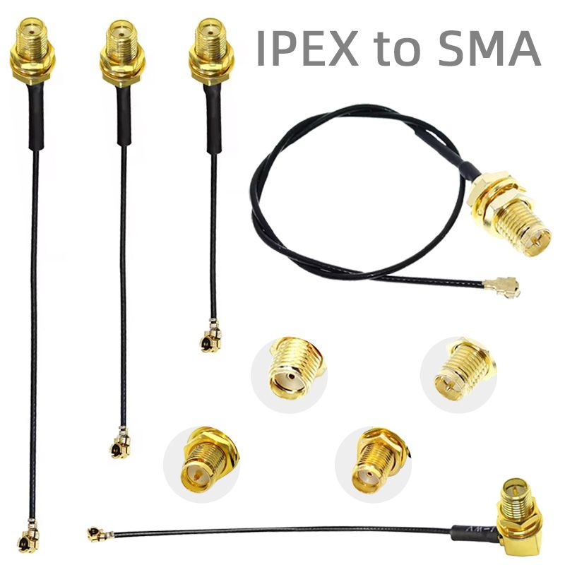 2/4/8Pcs RP Pigtail 1.13 SMA Female Connector To UFL/U.FL Cable For WiFi Antenna Extension_voghion.com