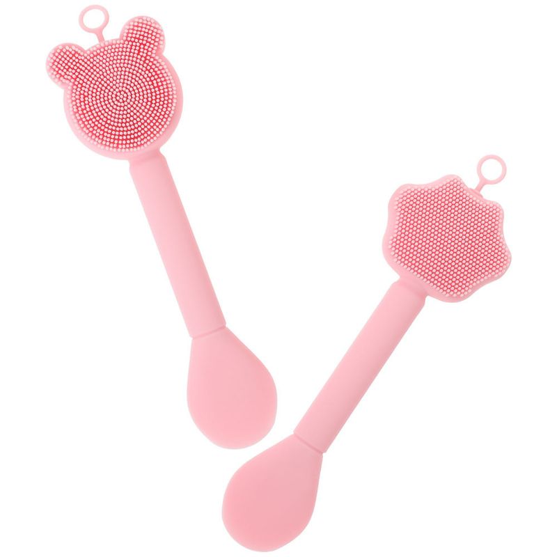 2 Pcs Silicone Mask Brush Face Scrubbers Double-end Facial Applicator_voghion.com