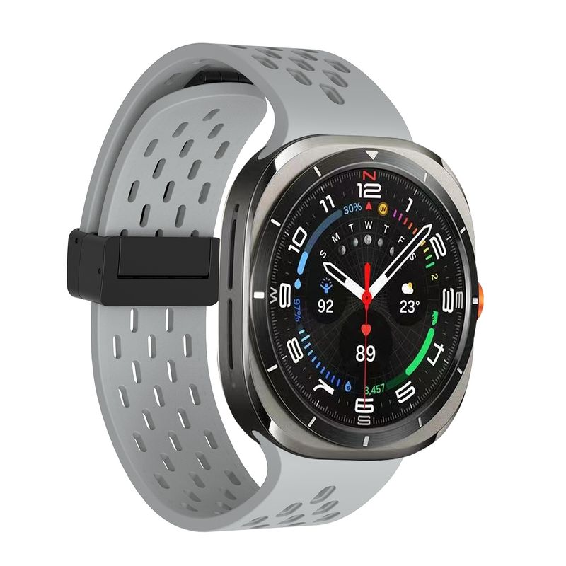 Magnetic Folding Buckle Band Samsung 47Mm Silicone Soft Strap For Galaxy Watch 7 Ultra Watchband Bracelet_voghion.com