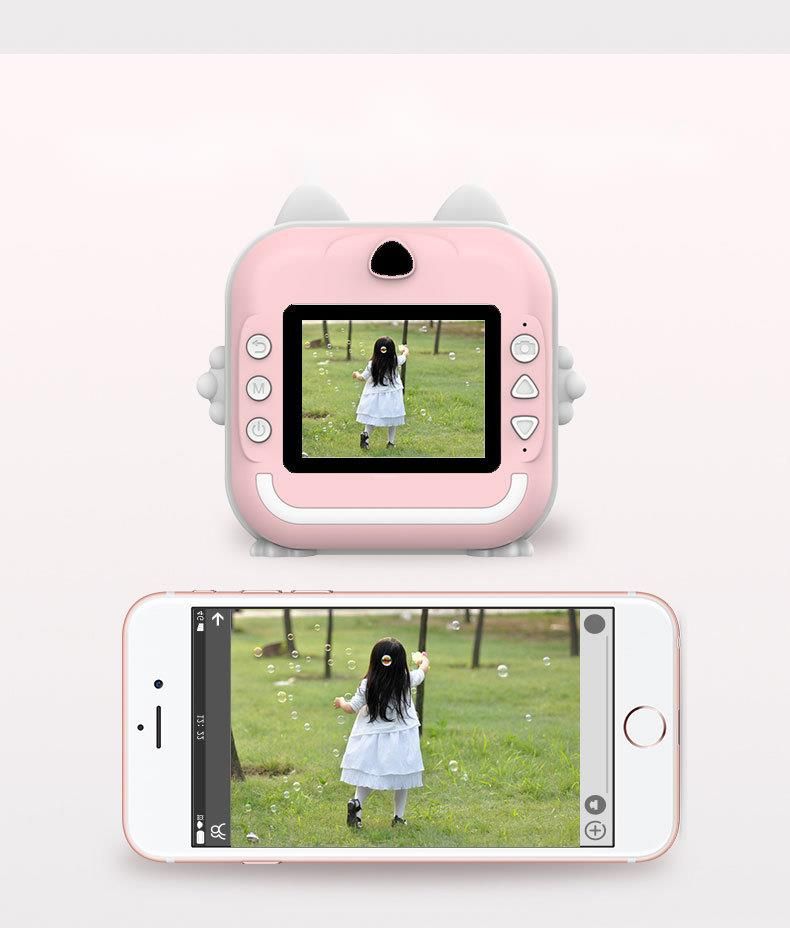 Kinder Sofortiger Fehlerdruck Mini-Dual-Objektiv-DSLR-Digitalkamera-Fotodrucker_voghion.com
