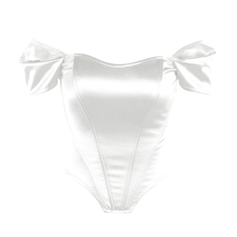 HY21553 Top tipo túnica sexy de un solo hombro con diseño de espiga de pescado, estilo para mujer, corte entallado, corto, versátil y picante._voghion.com