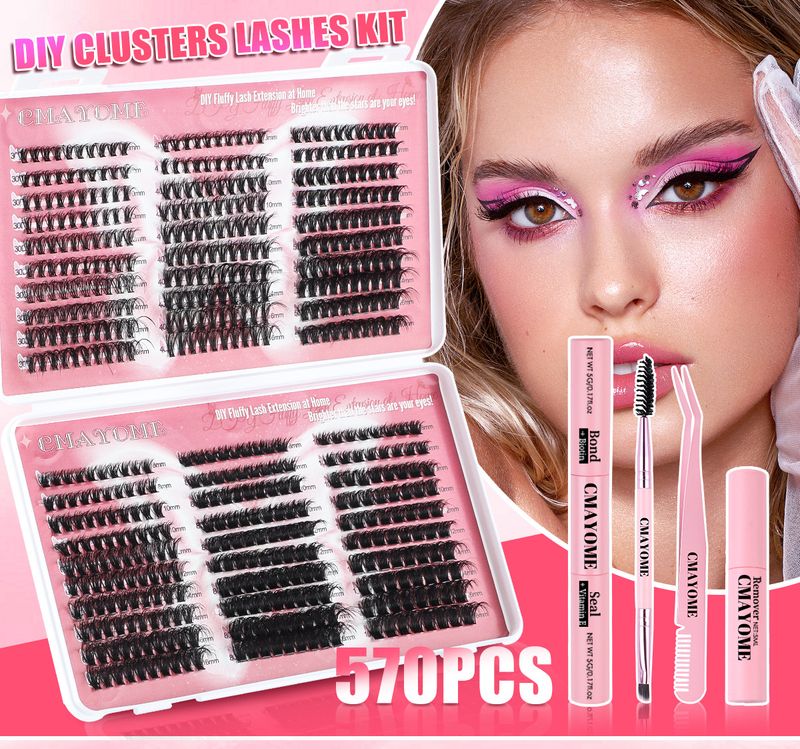 False Eyelashes New DIY Eyelash Book Segmented False Eyelashes D Curvature Single Cluster Hair Collection 30D/40D/80D/100D Eyelashes_voghion.com