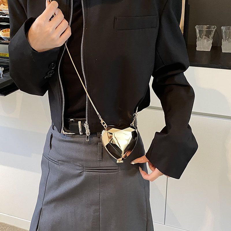 Borsa a tracolla singola di alta qualità, stile fresco e dolce, con catena in metallo, per donna, 2024, nuova, design di nicchia_voghion.com