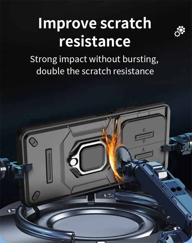 Pour Redmi Note 13R 13 12 Pro Plus Turbo 12S K70E K70 K60 Ultra 13C 5G A3 Armor Case Camera Lens Protection Ring Holder_voghion.com