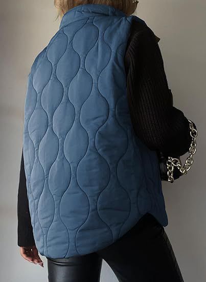 Gesteppte ärmellose Weste für Herren und Damen – Modische Pufferweste aus Polyester mit Reißverschluss und Knopfverschluss für Herbst/Winter, unverzichtbar für den Lagenlook in der Streetwear_voghion.com