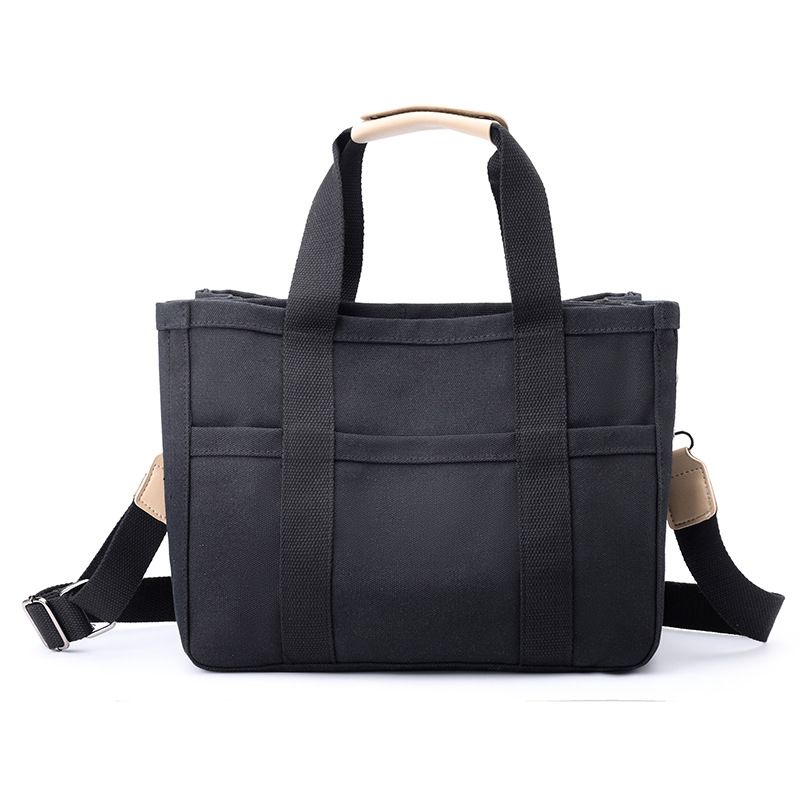 Borsa da viaggio coreana in tela spessa di grande capacità, tracolla, con più scomparti, casual e versatile._voghion.com