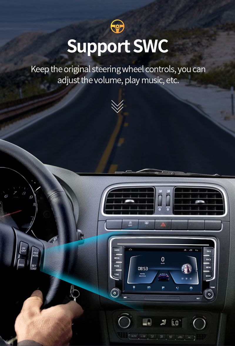 GRANDnavi Android13 Car Radio GPS For VW Skoda Octavia Golf 5 6 Touran Passat B6 Polo Jetta 2Din Multimedia Player_voghion.com